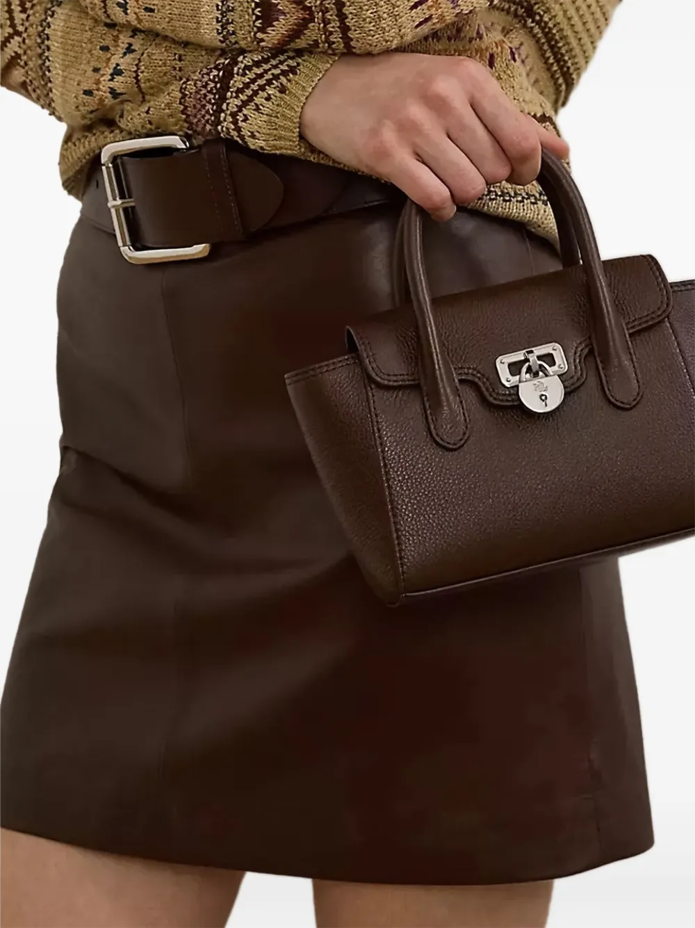 Lauren Ralph Lauren Kleine Tanner tas Bruin