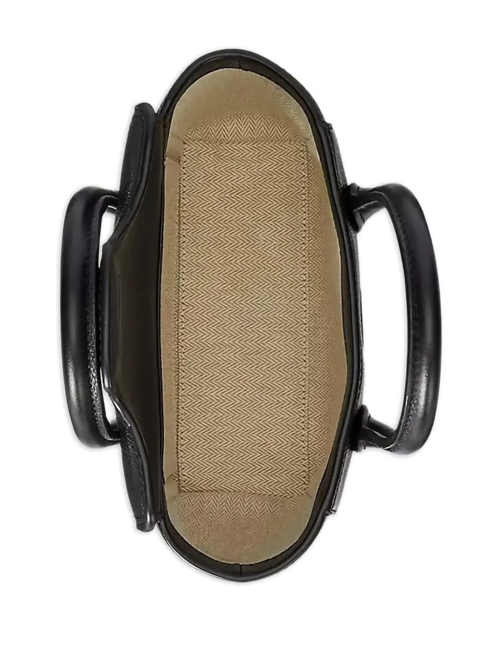 Ralph Lauren Pebbled Leather Small Tanner Satchel In Black