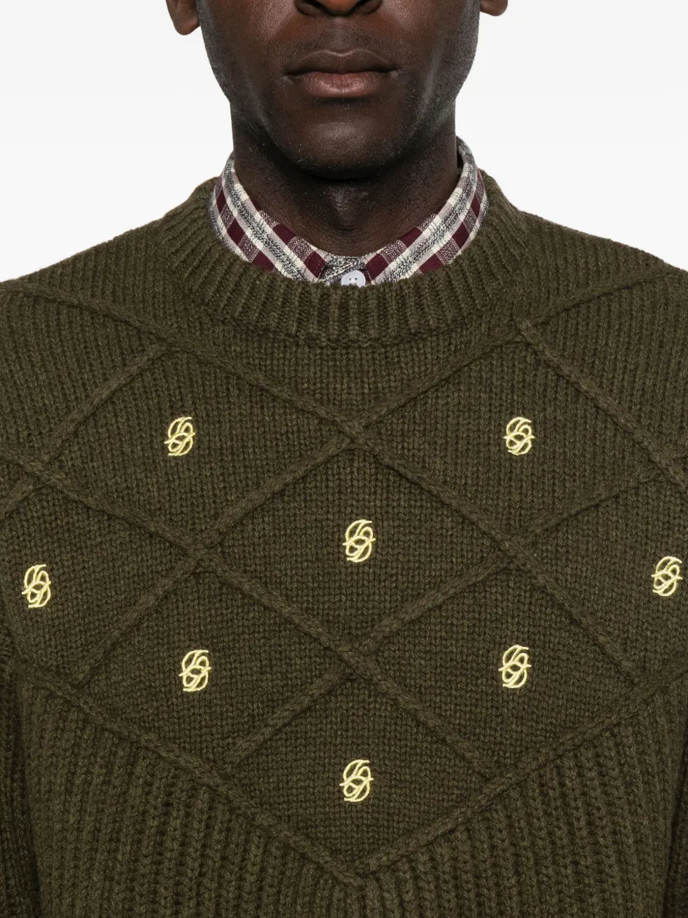 Drôle De Monsieur Wollen trui Groen