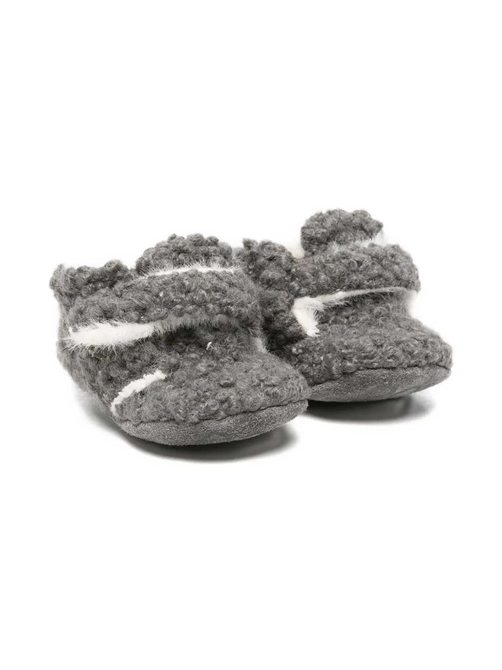 Douuod Kids wool cross-strap pre-walkers | Grey | Image 1