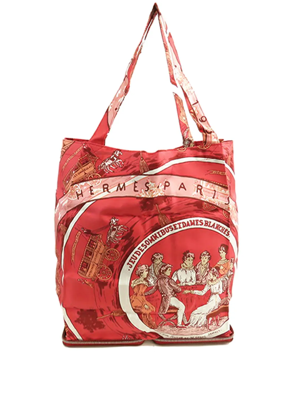 Hermès Pre-Owned 2015-2025 Jeu des Omnibus et Dames Blanches Silky Pop tote bag | Red | Image 1