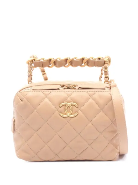 CHANEL Pre-Owned 2021-2025 Mini CC Quilted Calfskin Bowling Bag satchel