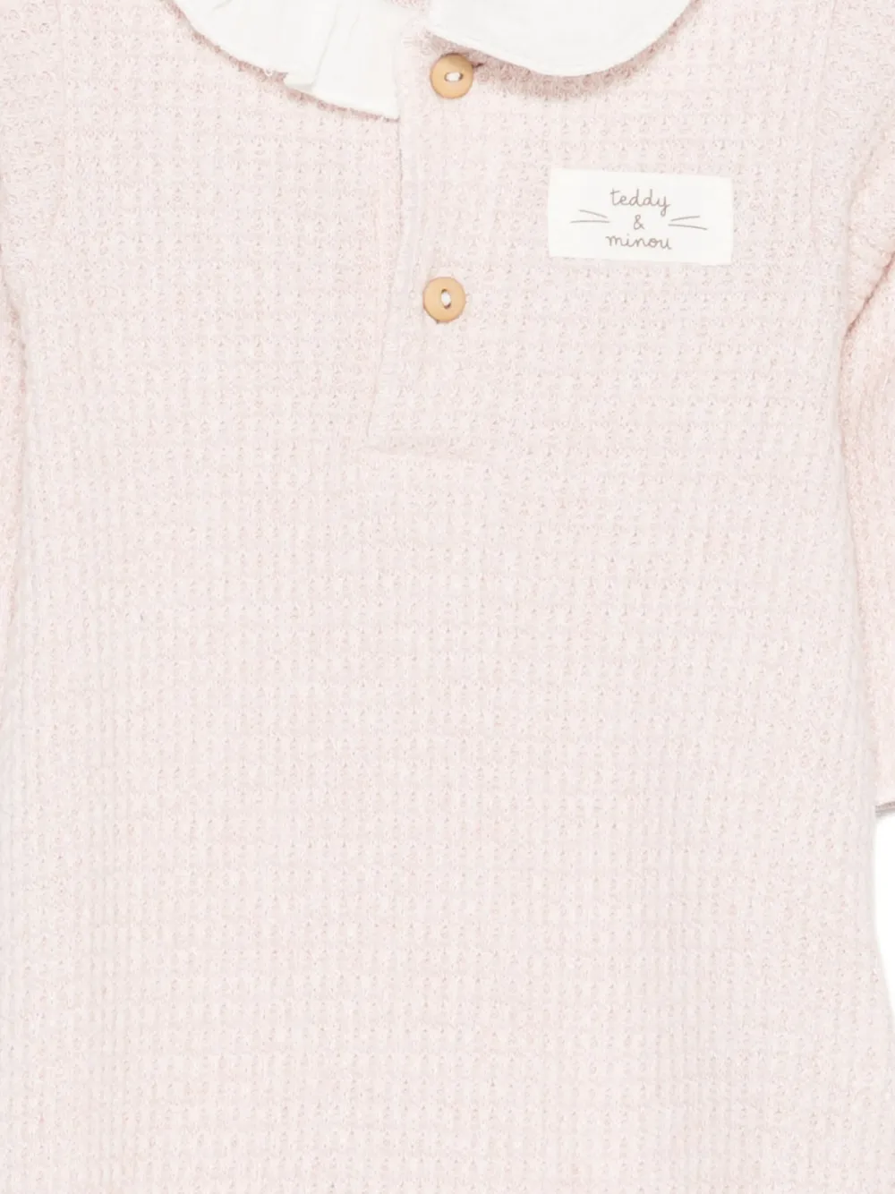Teddy & Minou Logo-patch Pyjama In Pink