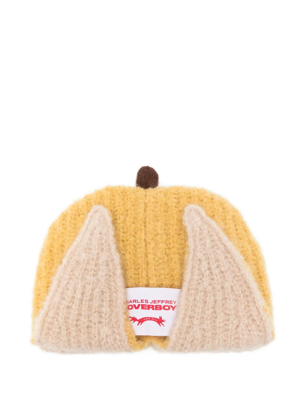 Charles Jeffrey Loverboy Chunky Banana Beanie In Yellow