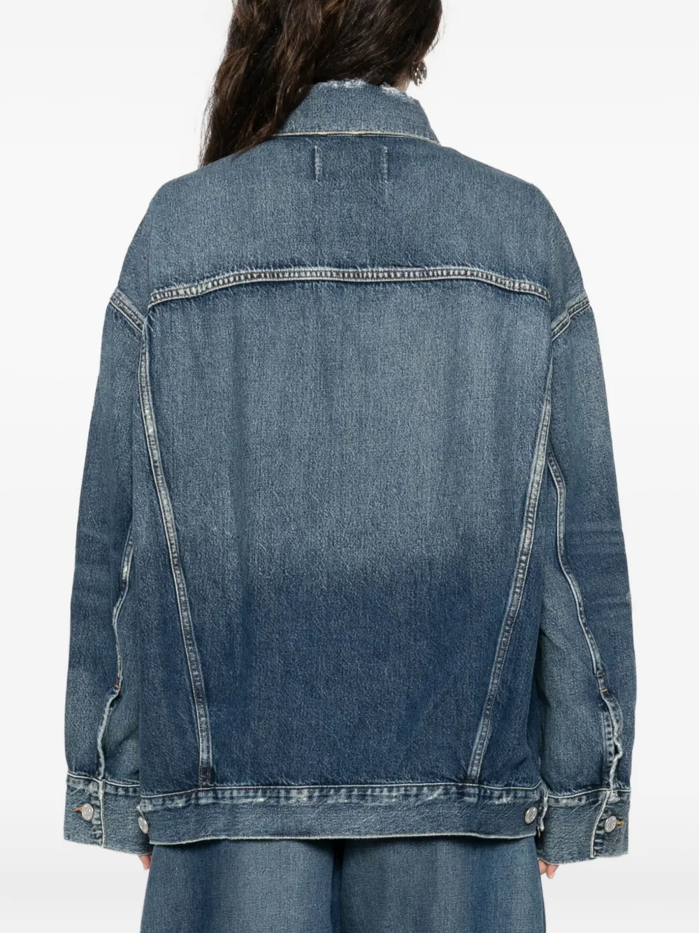 AGOLDE Denim jack met knopen Blauw