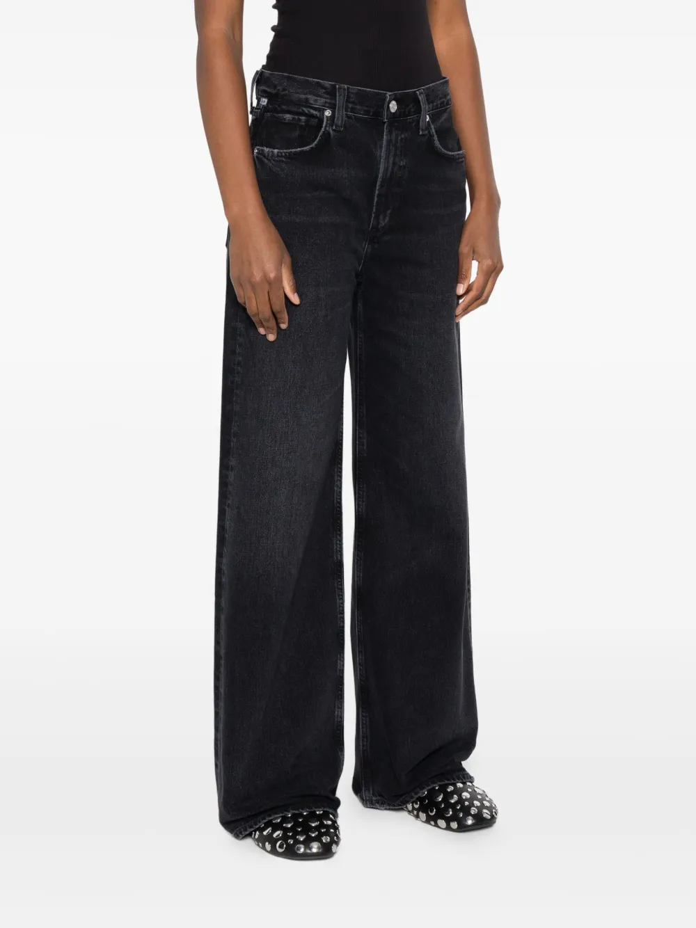 Citizens of Humanity Jeans met wijde pijpen Zwart