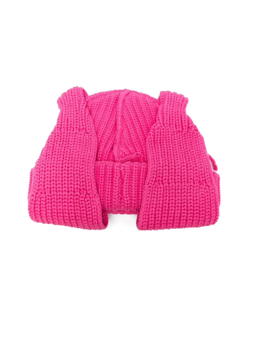 Charles Jeffrey Loverboy Pink Chunky Rabbit Beanie In Red