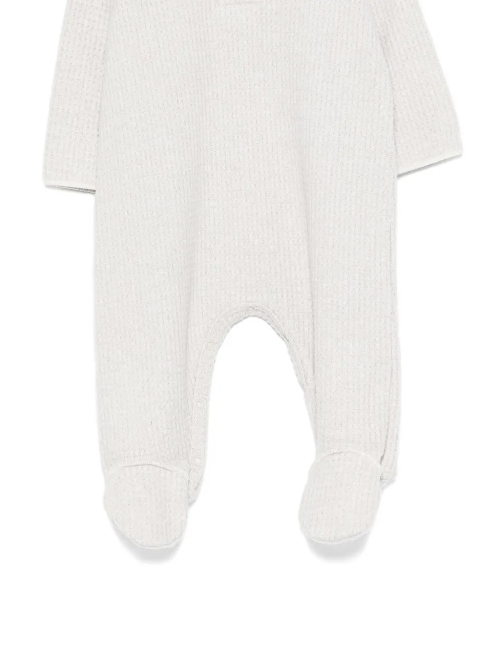 Teddy & Minou Collared Babygrow In Neutral