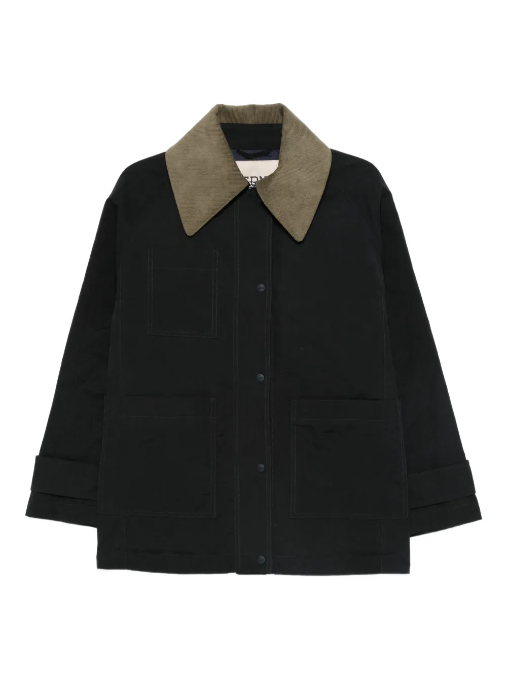 Herno corduroy-collar pocket coat | Blue | Image 1