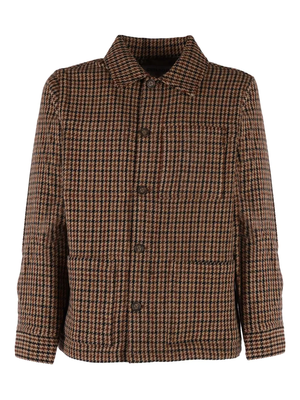 Sebago houndstooth button-fastening jacket | Brown | Image 1