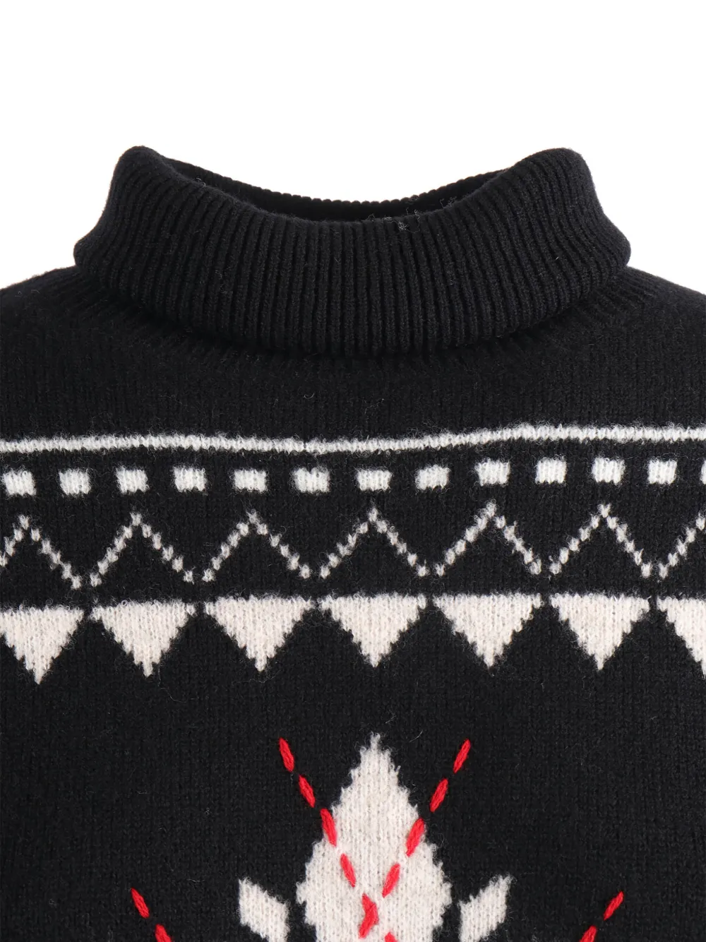 Ballantyne High-neck Wool Blend Pullover With Fitted Silhouette In Black