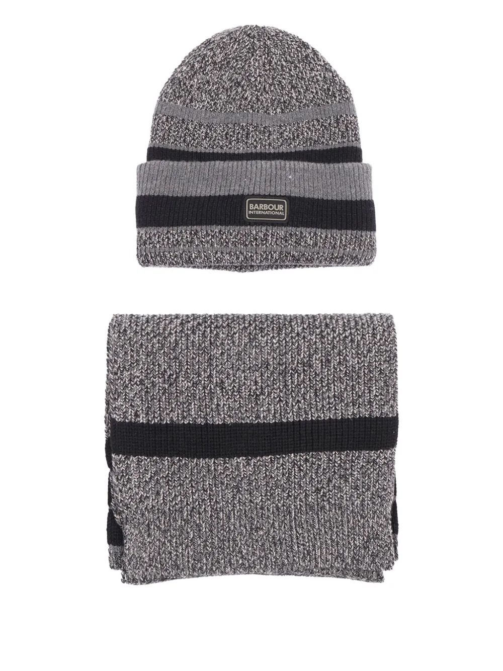 Barbour set de gorro y bufanda Boston | gris | Image 1