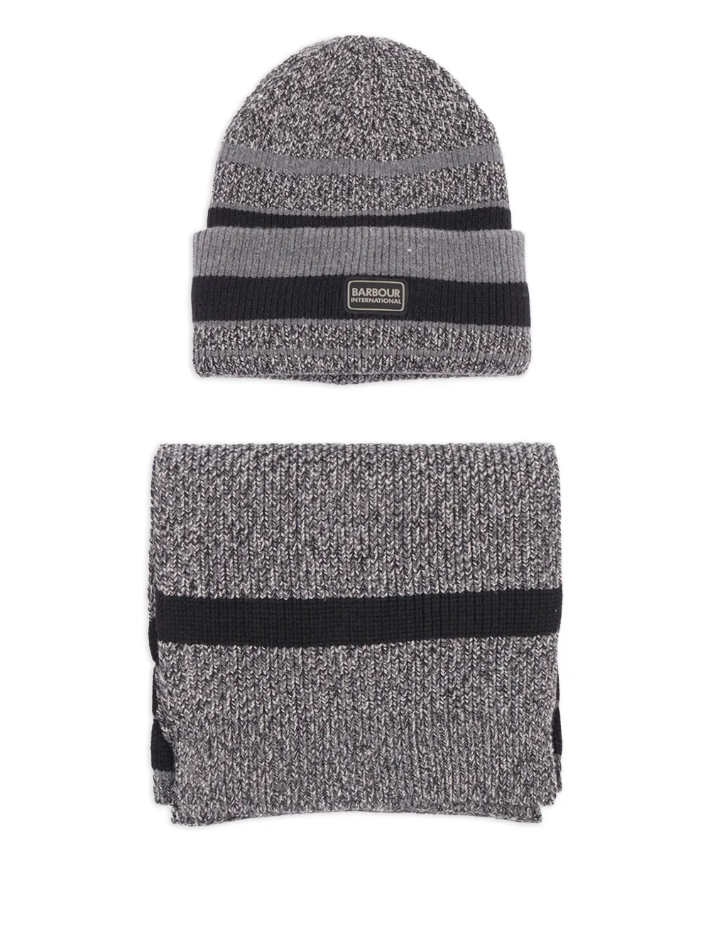 Barbour Conjunto Boston de gorro e cachecol | Cinza | Image 1
