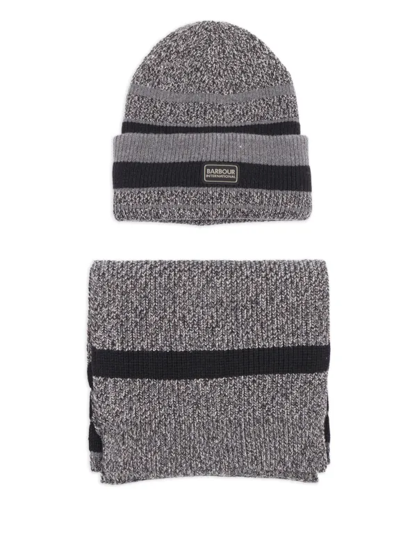 Barbour beanie and scarf set Barbour International | Sparkle Beanie & Scarf Gift Set | USC main image 2