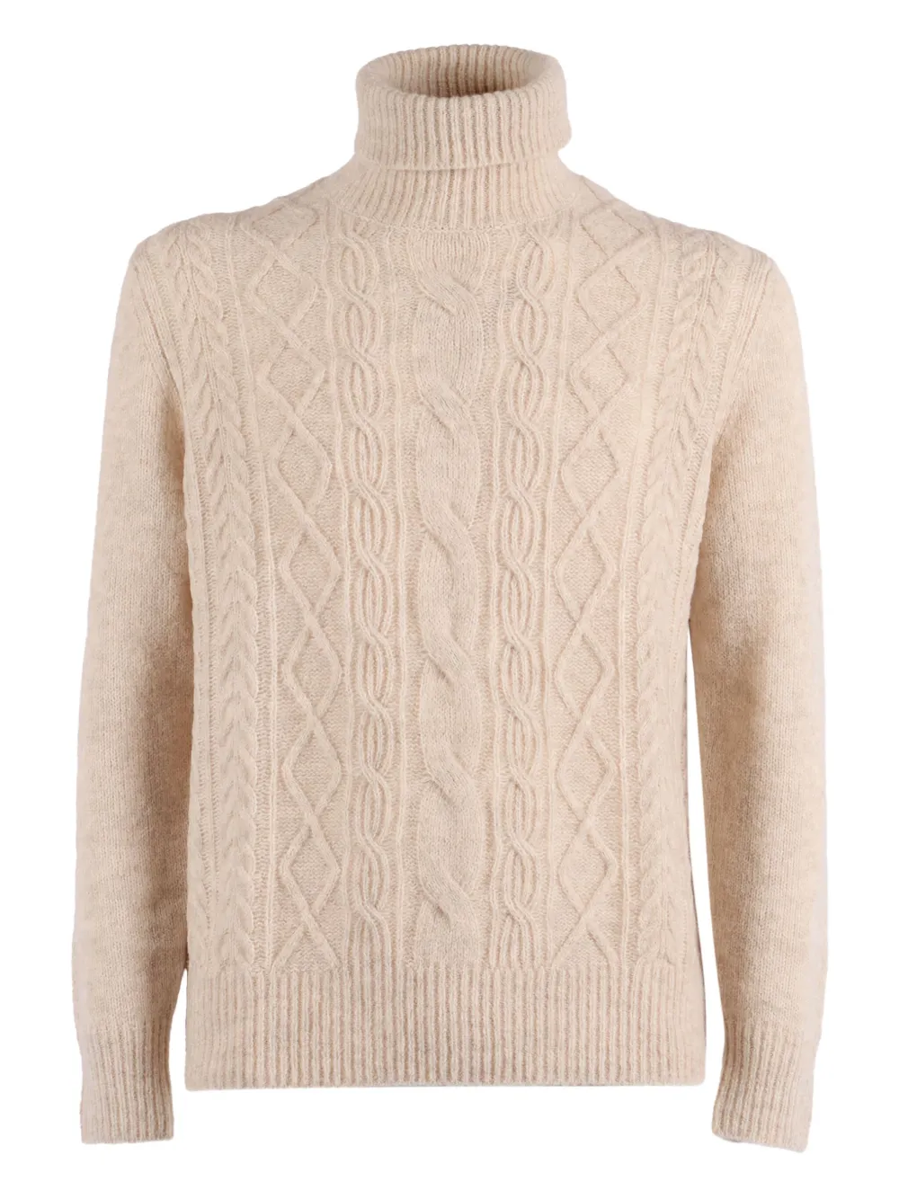 Ballantyne Cable-knit Turtleneck Sweater In Neutral