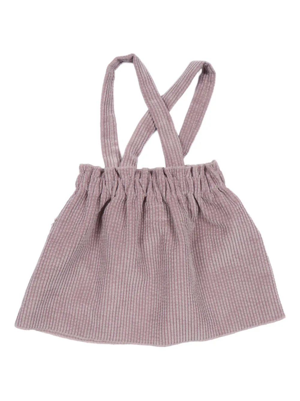 TEDDY & MINOU Ribfluwelen rok met gekruiste bandjes - 618 PINK