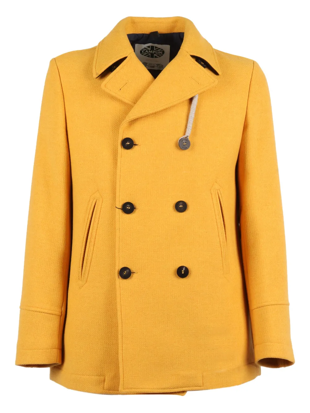 Camplin double-breasted peacoat | Yellow | Image 1