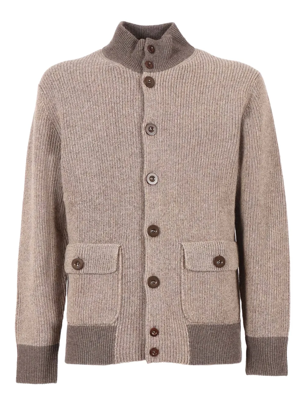 Ballantyne ribbed wool cardigan | Brown | Image 1