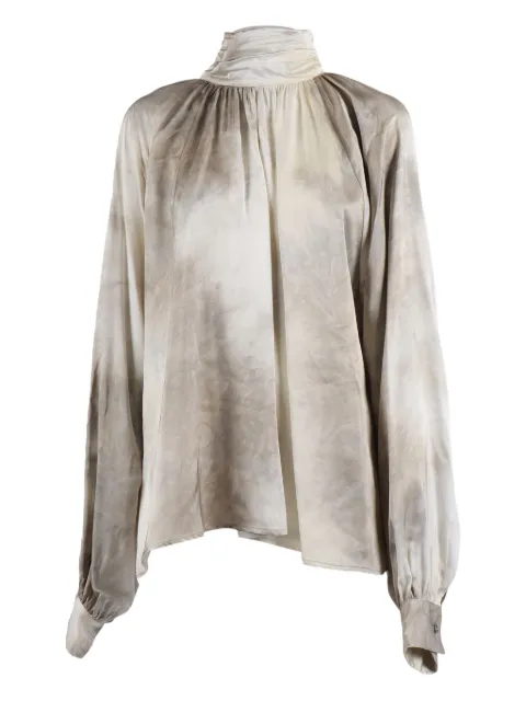Ballantyne high-neck tie-dye blouse