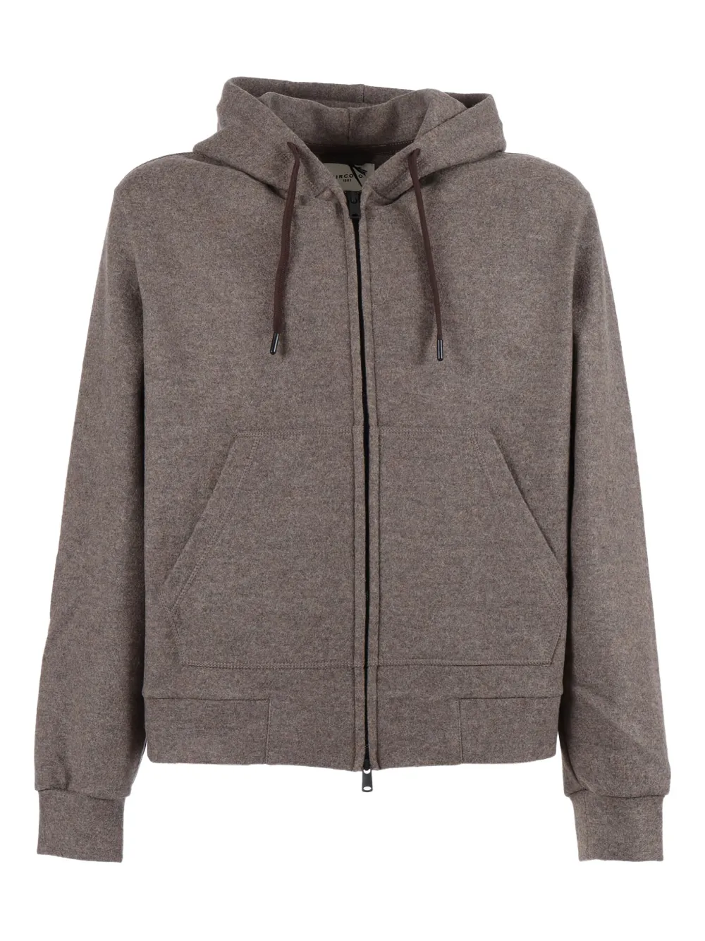Circolo 1901 wool zip-up hoodie | Brown | Image 1