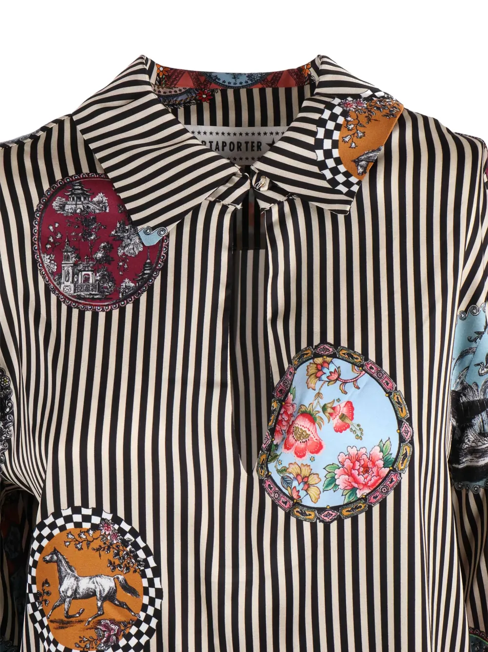 Shirtaporter Striped Blouse In Multi