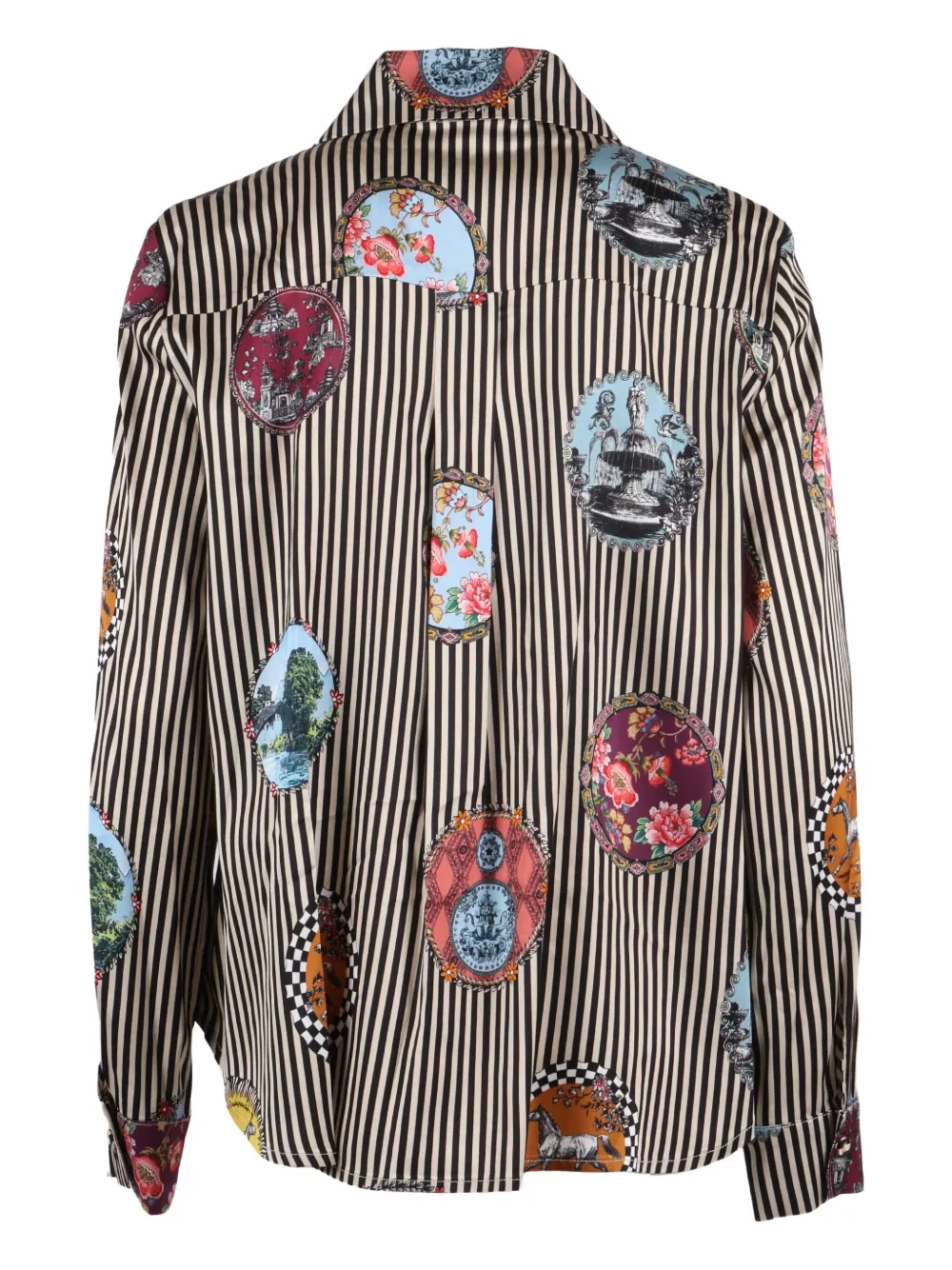 Shirtaporter striped blouse - Beige
