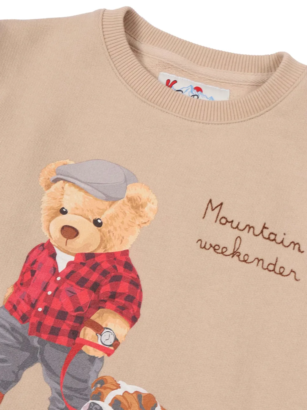 Mc2 Saint Barth Bear Graphic Sweatshirt In Brown