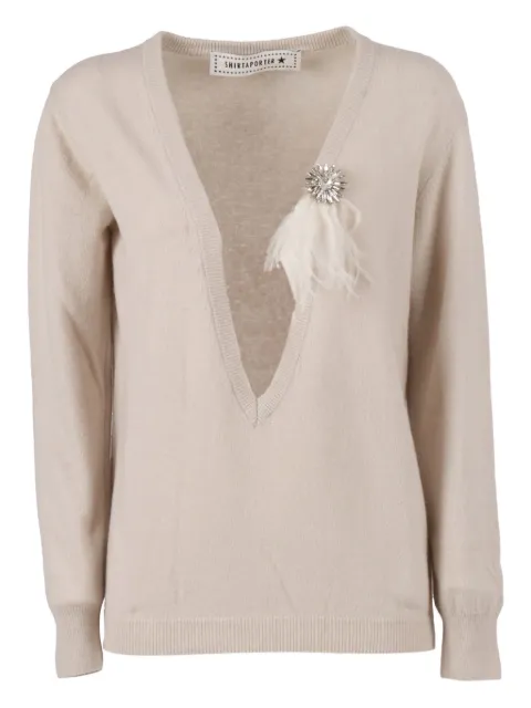 Shirtaporter crystal-embellished top