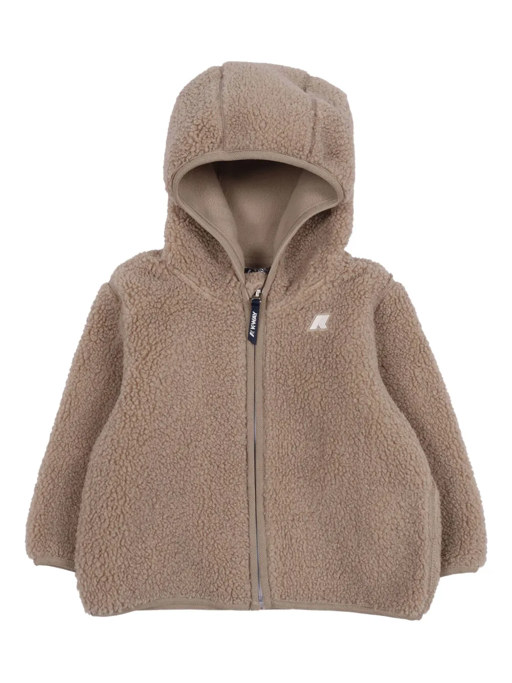 K Way Kids teddy-fleece zip-up jacket - BB1 BROWN K Way Kids teddy-fleece zip-up jacket - BB1 BROWN