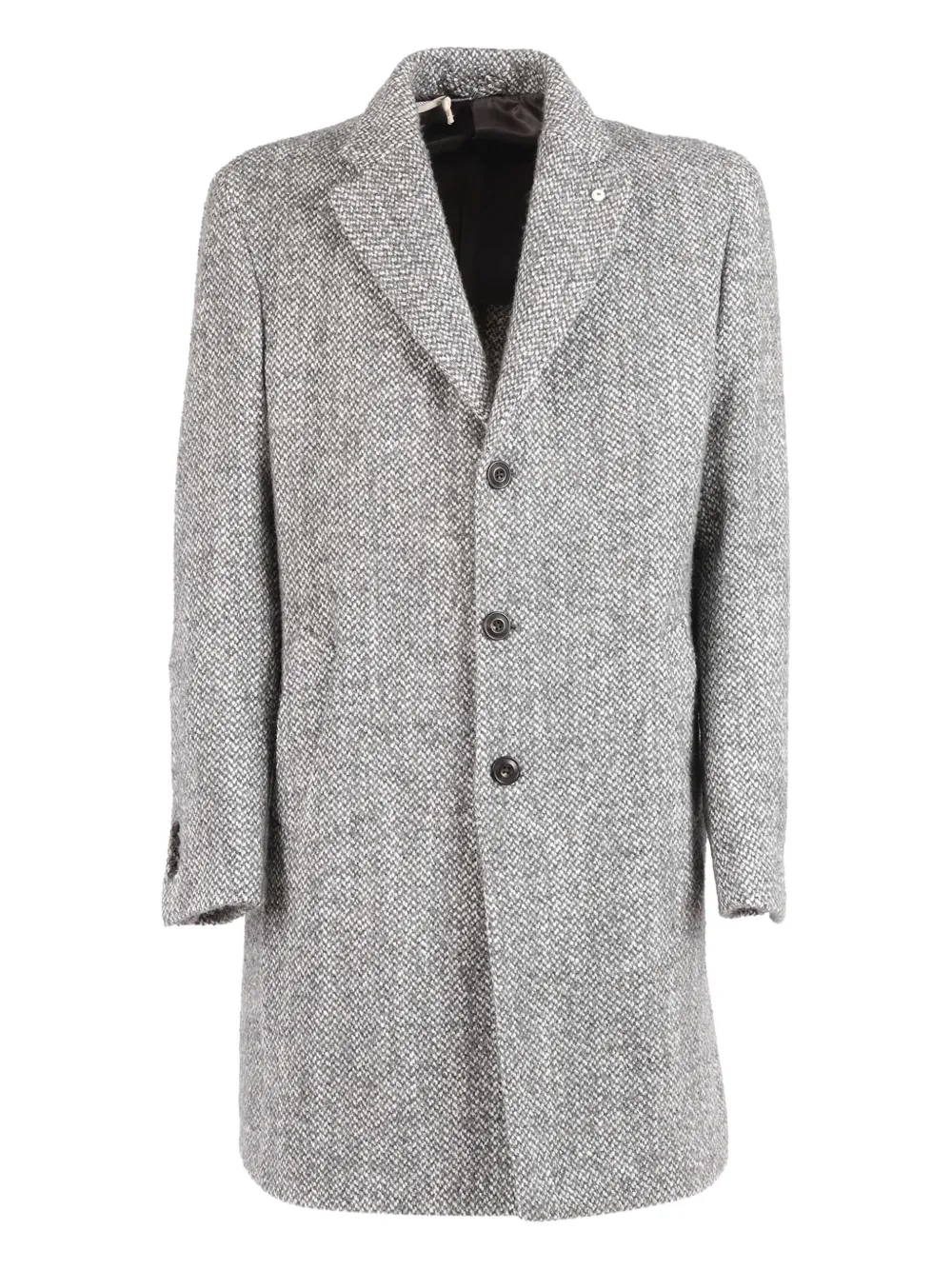 BRANDO herringbone-pattern coat - Grigio