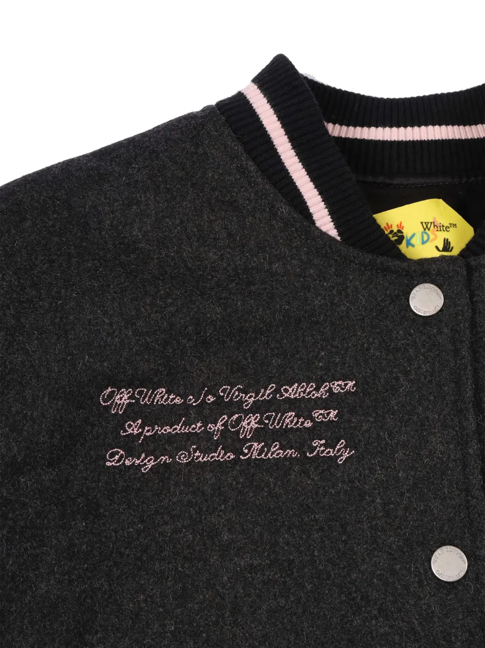 Off-White Kids Bomberjack met borduurwerk Grijs