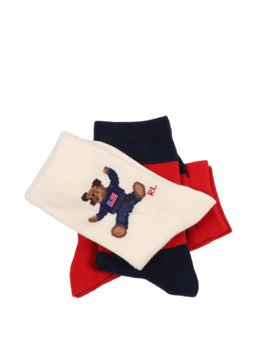 POLO RALPH LAUREN KIDS Sokken met print Beige