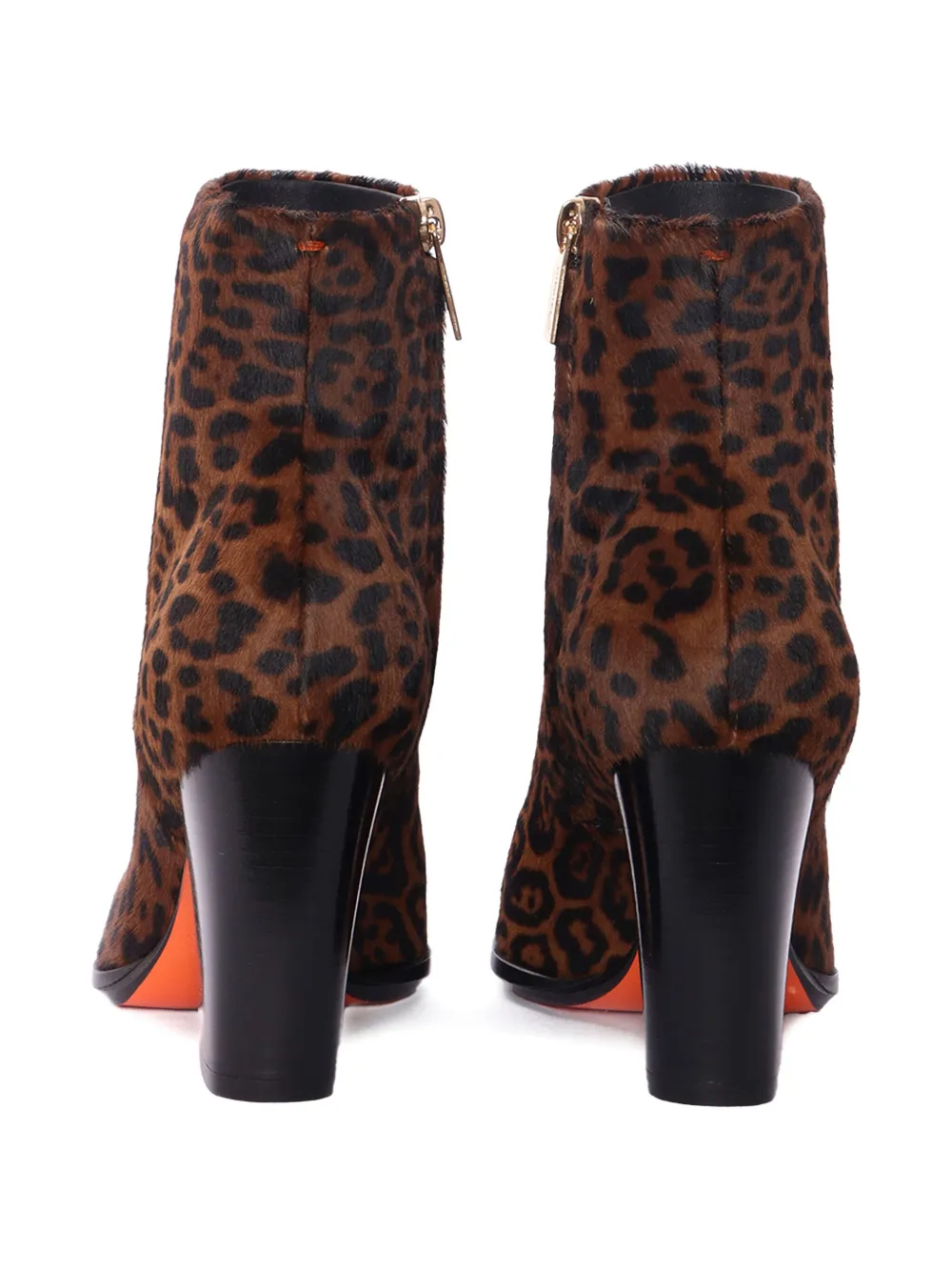 Santoni leopard-print block-heel ankle boots Bruin