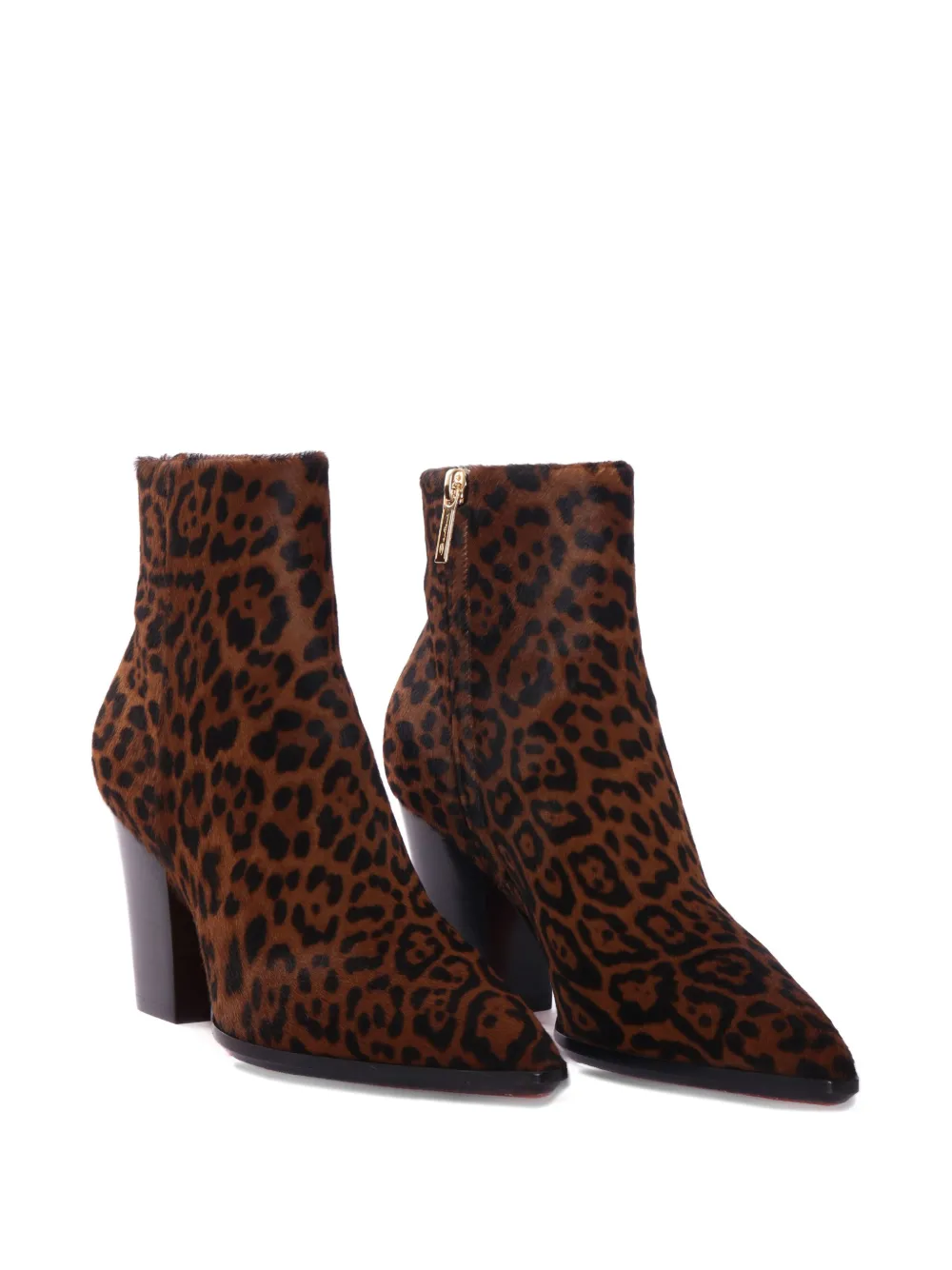 Santoni leopard-print block-heel ankle boots Bruin