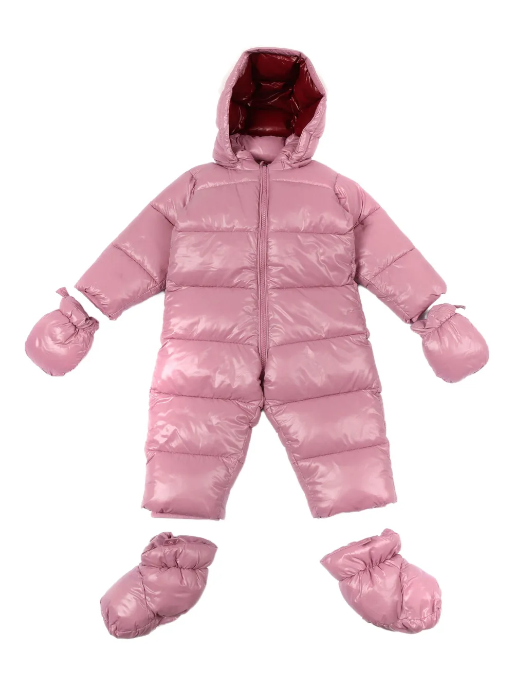 Save The Duck hooded shell snowsuit | Pink | Image 1