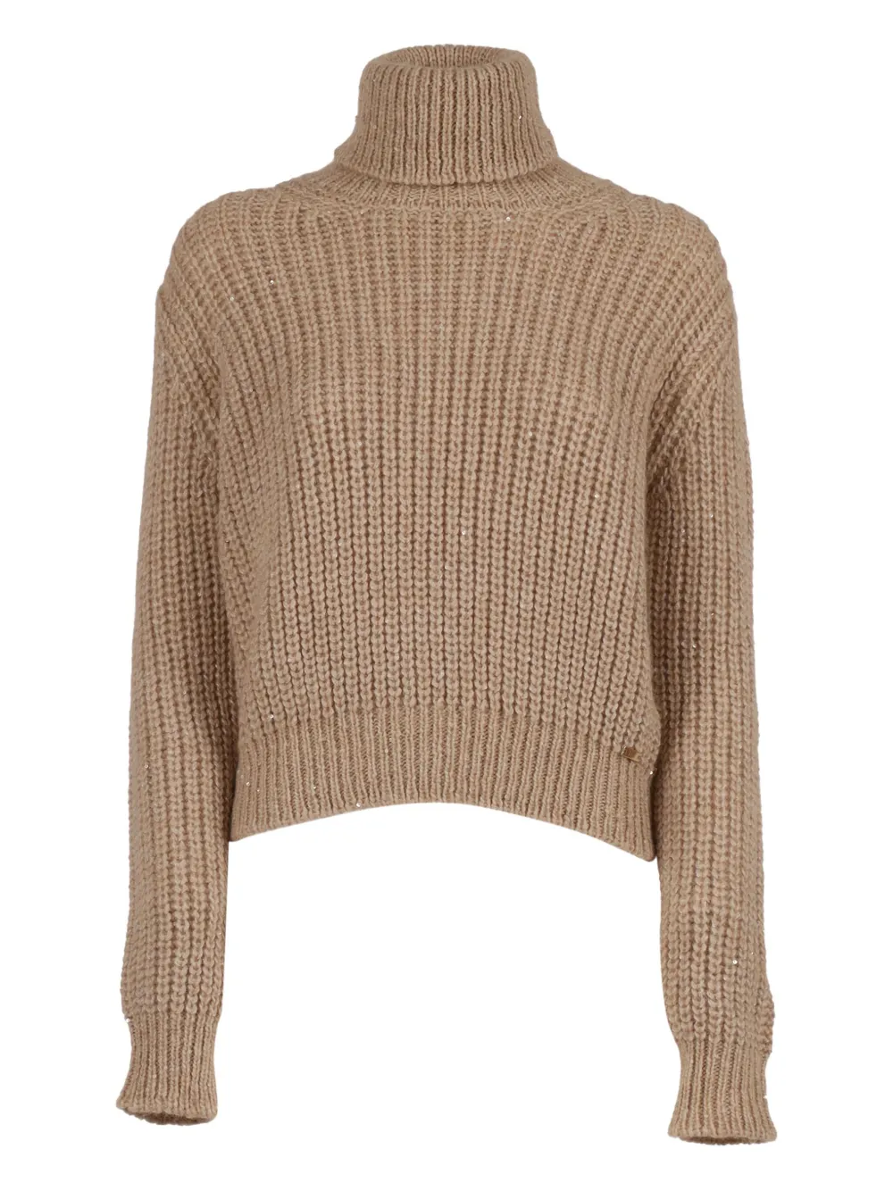 Fay Dolcevita Sweater In Brown