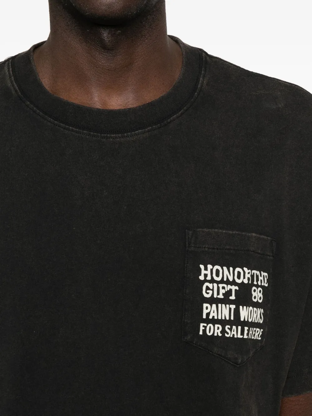 Honor The Gift Paint Works Graphic Pocket T-shirt In Black