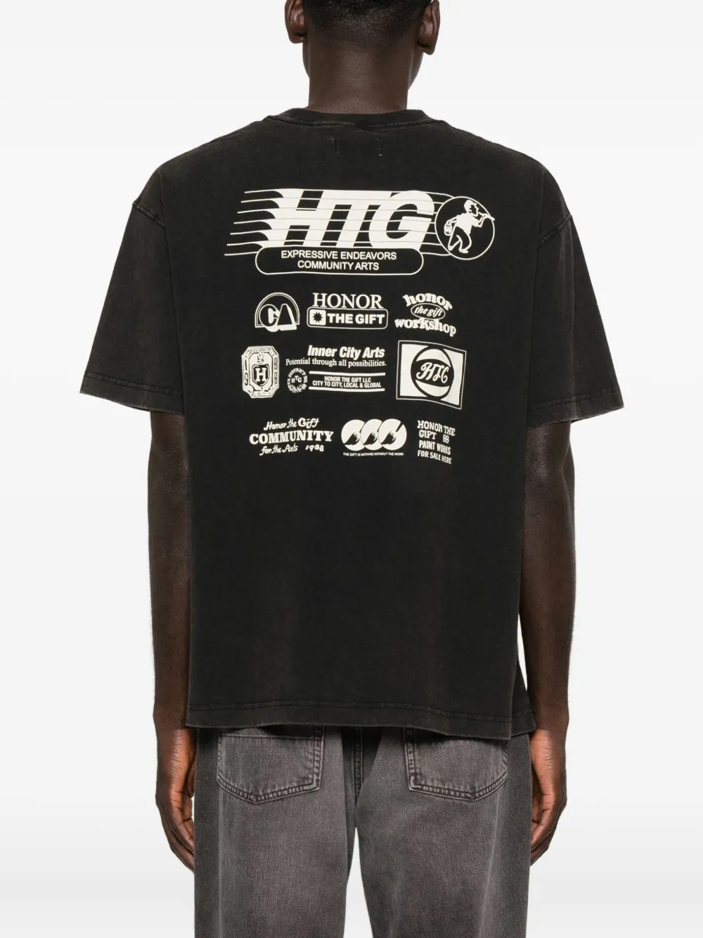 Honor The Gift Paint Works Graphic Pocket T-shirt In Black