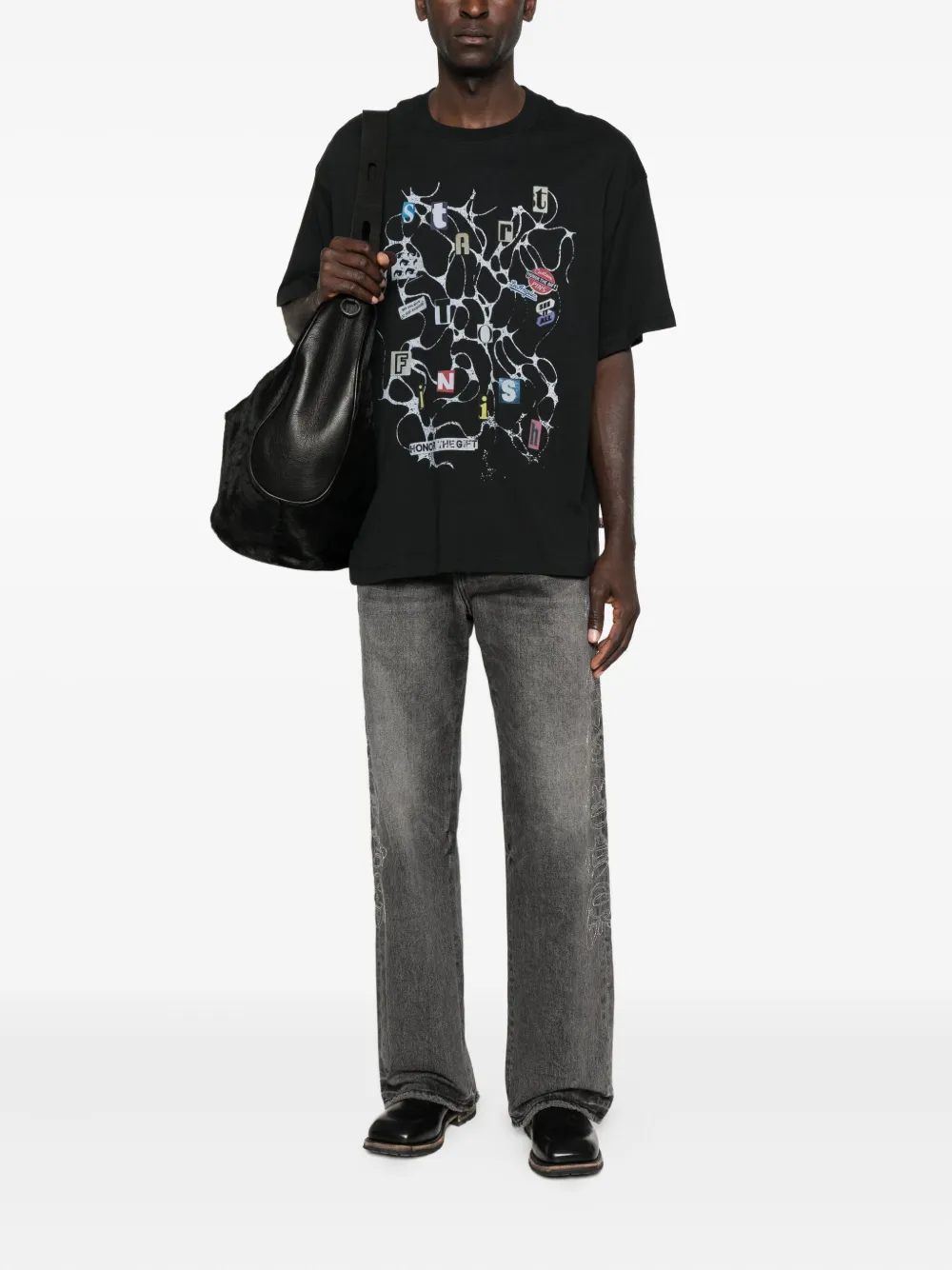 Honor The Gift graphic-print crew-neck t-shirt - Zwart