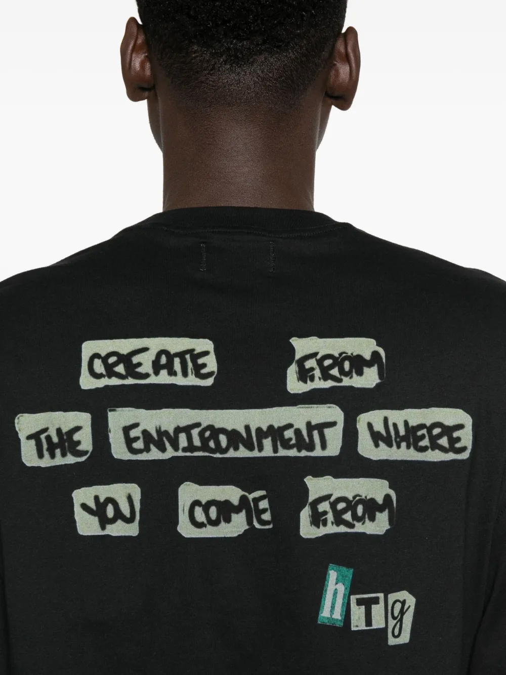 Honor The Gift T-shirt met grafische print en ronde hals Zwart