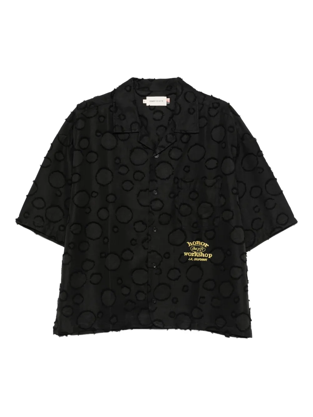 Honor The Gift circle-patterned short-sleeve shirt | Black | Image 1