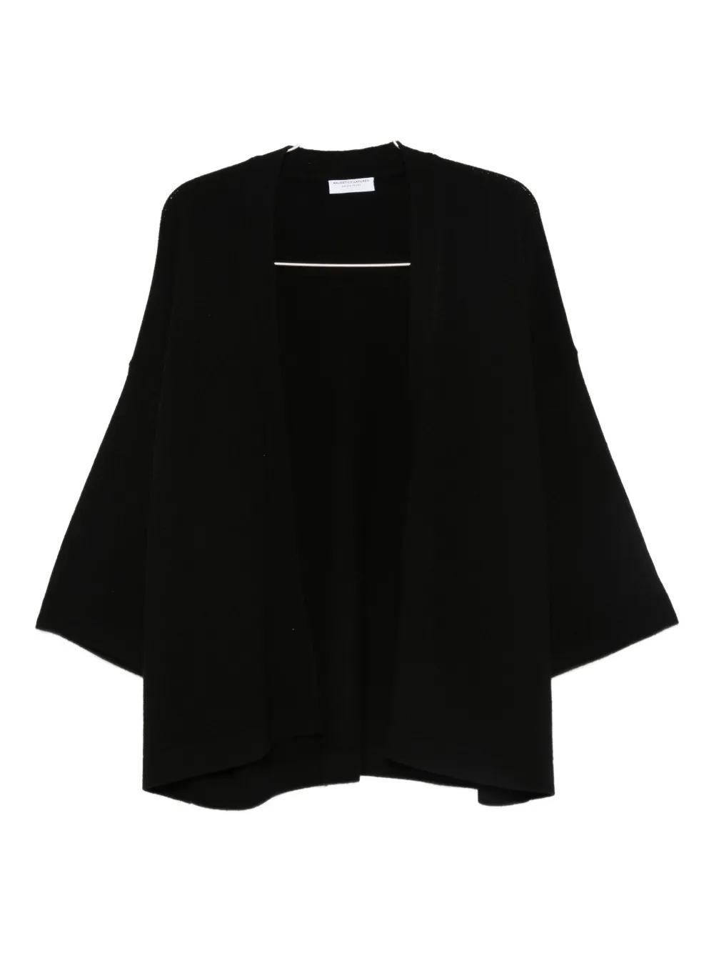 Majestic Gerippter Cardigan In Black