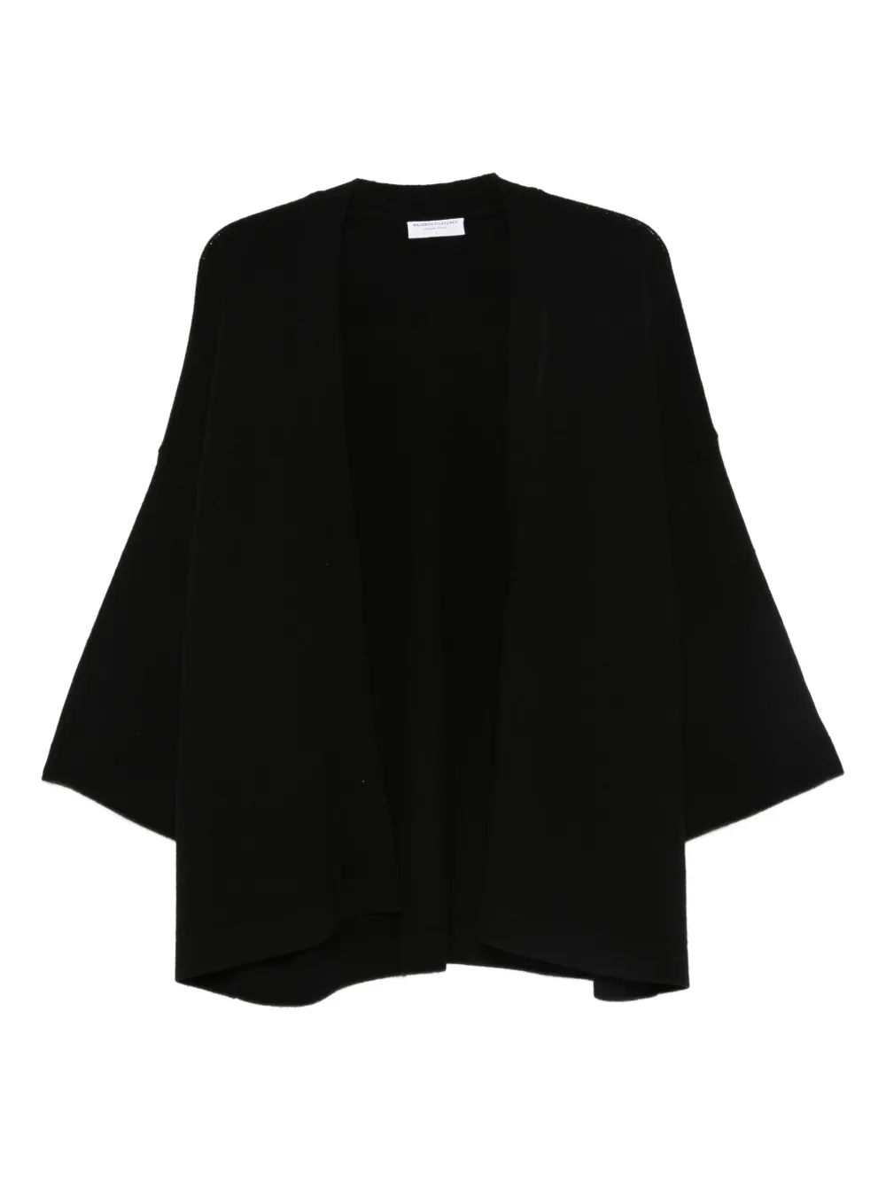 Majestic Filatures Cardigan a coste - Nero