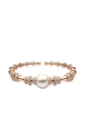 Yoko London 18K rode gold Astral diamond and pearl bangle - Pink