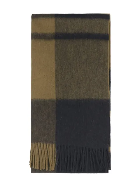 Barbour bufanda con motivo de cuadros tartán y flecos