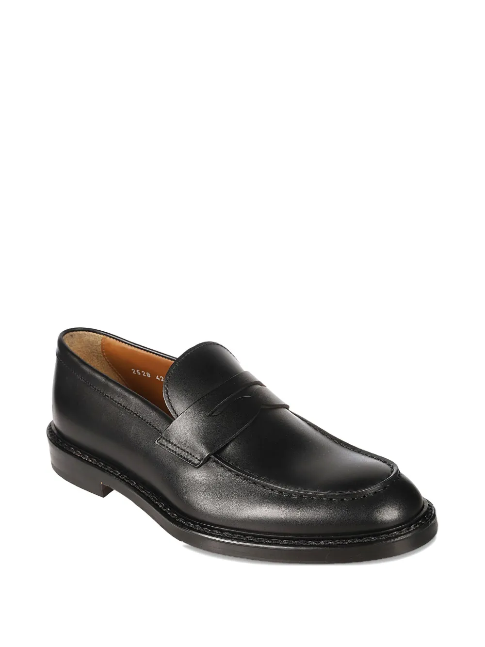 Doucal's penny-slot leather loafers Black