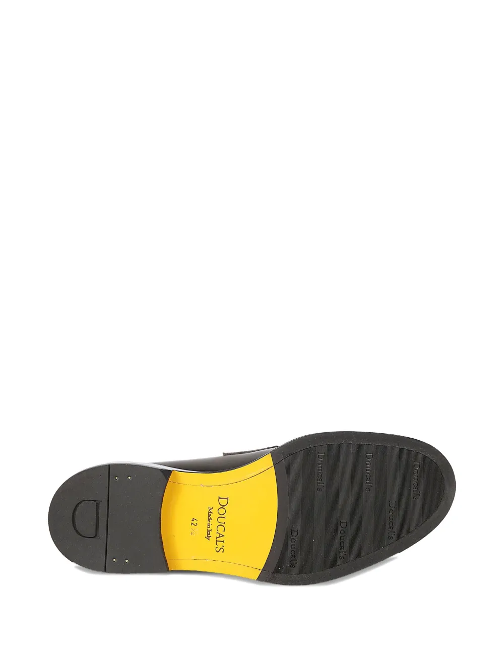 Doucal's penny-slot leather loafers Black