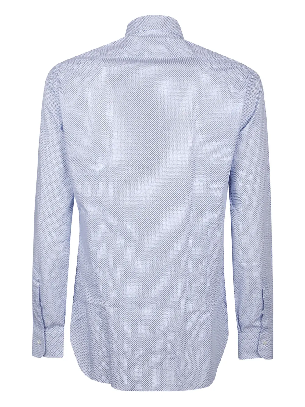 Barba Overhemd met micro patroon - Blauw