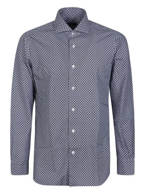 Barba geometric cotton shirt