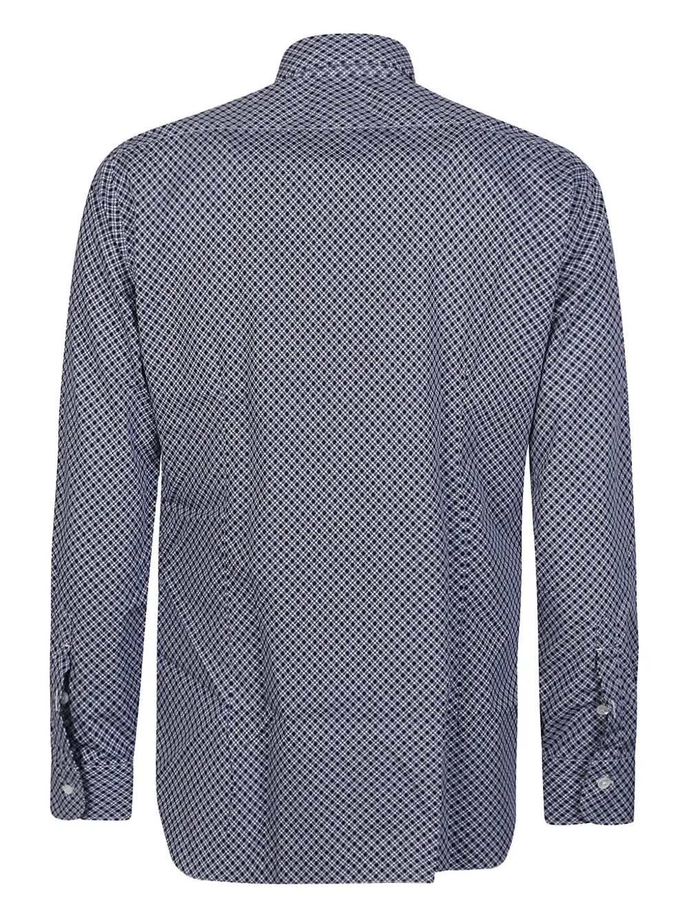Barba Overhemd met geometrische print - Blauw